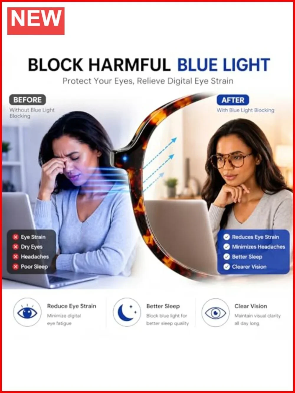 Retro Aviator Blue Light Blocking Reading Glasses Spring Hinge